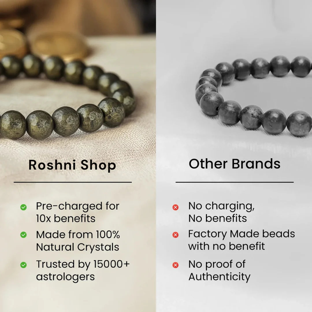 Pure Raw Pyrite Bracelet - Attracts Wealth | Boosts Confidence | Improves Stamina | Energized