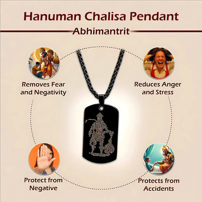 Black Hanuman Chalisha Pendant with Chain (रू.999)